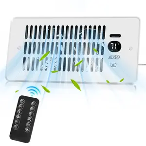 Quiet Register Booster Fan for 4"x10" Vents, Remote & Temperature Control, 10-Speed Heating & Cooling Airflow Enhancer for Room Wall or Floor