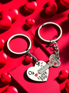 Creative Couple Keychain, Heart Shaped Keychain Gift for Couples, Unique Love Themed Key Ring Accessories, Fashion Accessories for Men & Women