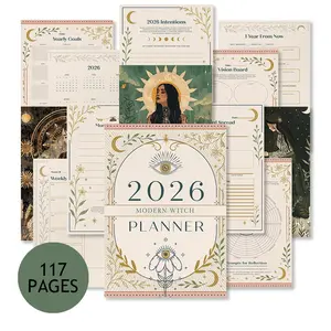 Modern Witch 2026 Organizational Planner Book, Magic Diary & Tarot Log, Includes Spell Pages, Lunar Phases, Manifesting Guide, Rituals & Intentions Organizer