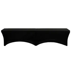 Stretch Spandex 6 ft. Lifetime Folding Bench Cover Black