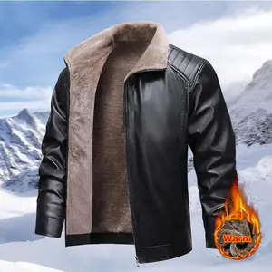 Winter men's leather jacket with wool lined collar for warmth, suitable for casual and commuting wearRAIMENTRY