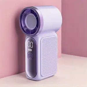 Portable Handheld Turbo Fan, 3000mAh Battery Operated, 2 IN 1 Hand Fan Rechargeable with Air Turbo Tech Cooling Fan for Outdoor Activities, Travel, Working, Summer Selected Products