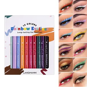 Matte Eyeliner Pen, 12 Colors, Long-Lasting, Waterproof, Cosmetic Tool