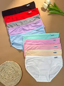 Women's Solid Color Knicker, Soft Comfy Breathable Panty for Daily Wear, Underwear for All Seasons, Womenswear, Everyday Wear Panties