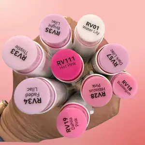 Ohuhu Red Violets Honolulu B Brush/Fine Tip Marker Single Color RV111 Hot Pink Alcohol Marker for Artists with Dual Tips