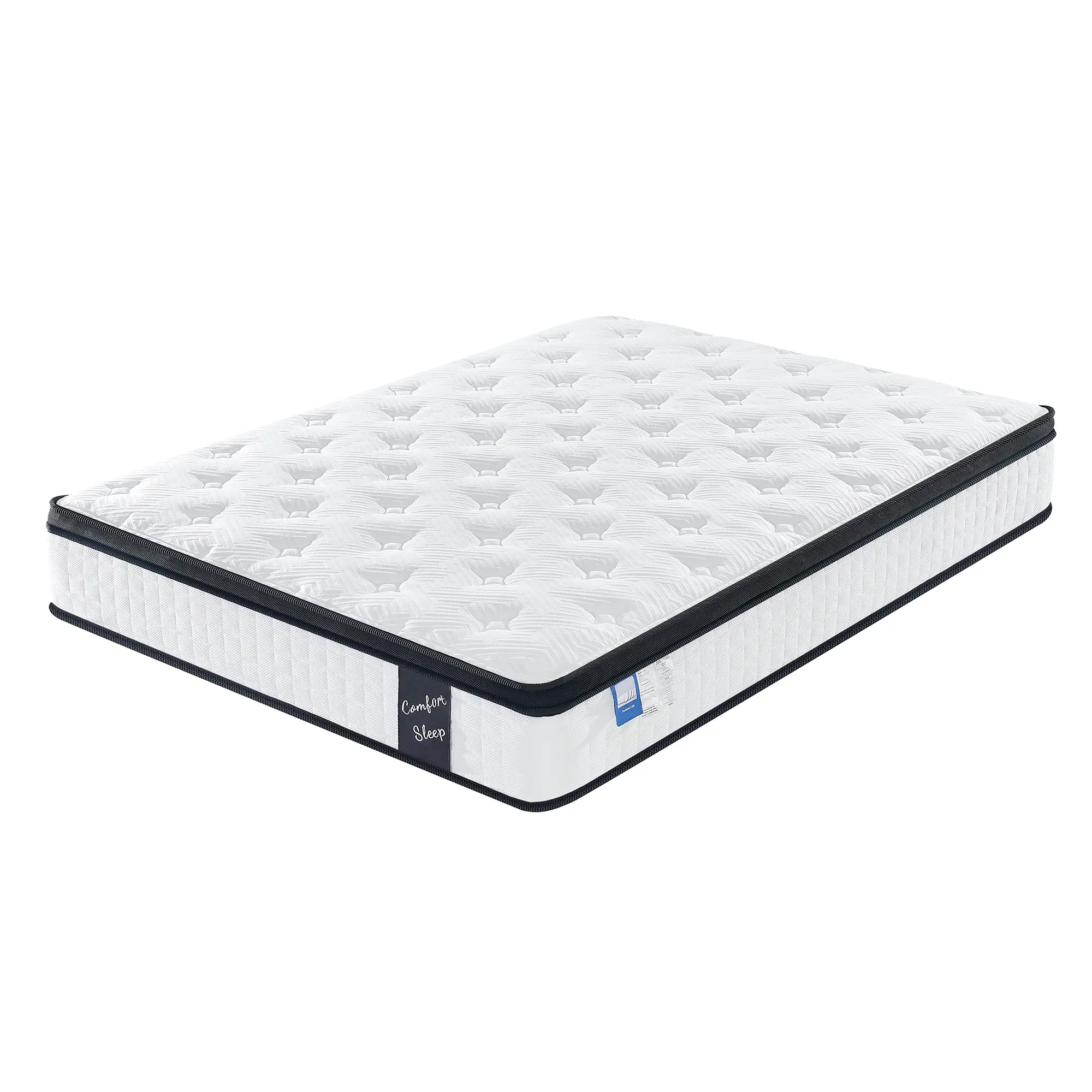 12 in Twin XL Hybrid Mattress - CertiPUR-US Certified, Breathable Cool Knitted Fabric Cover, Individual Pocket Springs, Memory Foam Core, Safe, Healthy, Above 25 kg, 9-12 in Thickness