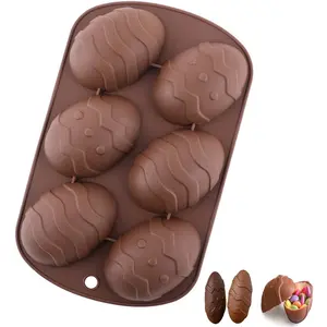 Easter Egg Molds, 3D DinosaurEgg Chocolate Mold Giant Ostrich Egg Chocolate Cake Fondant Mould Baking Sugar Craft Decorating Mold Tool (brown)