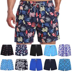 Mens Boys 80s 90s Vintage Stretch Swim Trunks with Mesh Lining Quick Dry Swim Suits Board Shorts