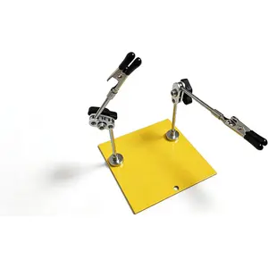 Helping Hands Soldering Tool with Base, Joint Clamp, PCB Holder, Third Hand Tool for Electronics Repair, DIY, Hobby, Jewelry, Tool Kit (2-Arm, Solder Station)