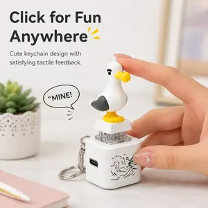 2026 mini Seagull MINE! Button Keychain-Real Sound & LED Light, Funny Interactive Gift for Friends & Family