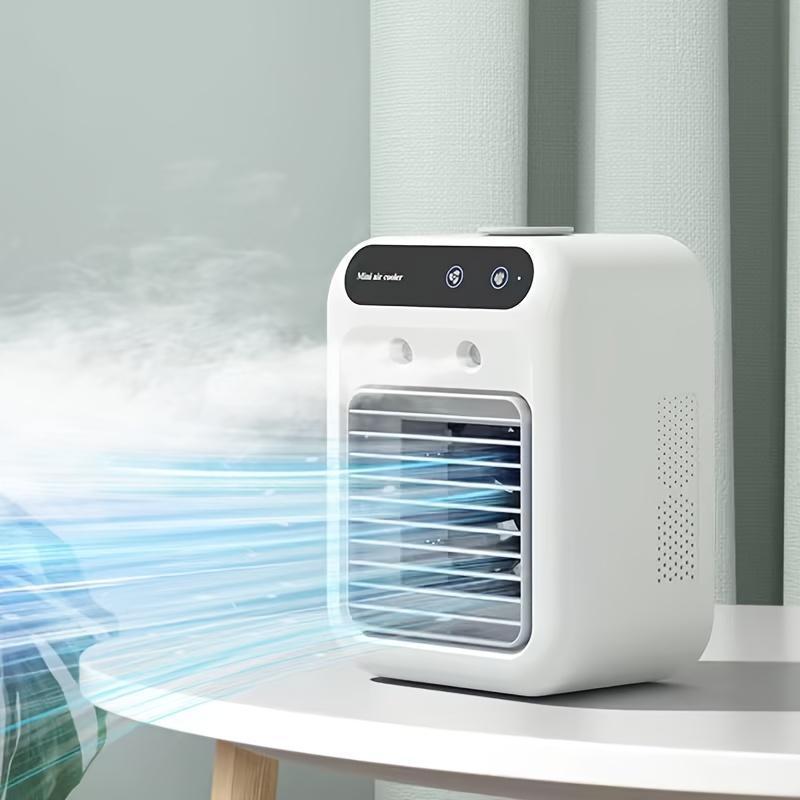 1pc Rechargeable Mini Air Conditioner Portable Water Cooling Fan Humidifier Purifier Desktop Air Cooler Fan for Office Desktop 1pc Rechargeable Mini Air Conditioner Portable Water Cooling Fan Humidifier Purifier Desktop Air Cooler Fan for Office Desktop