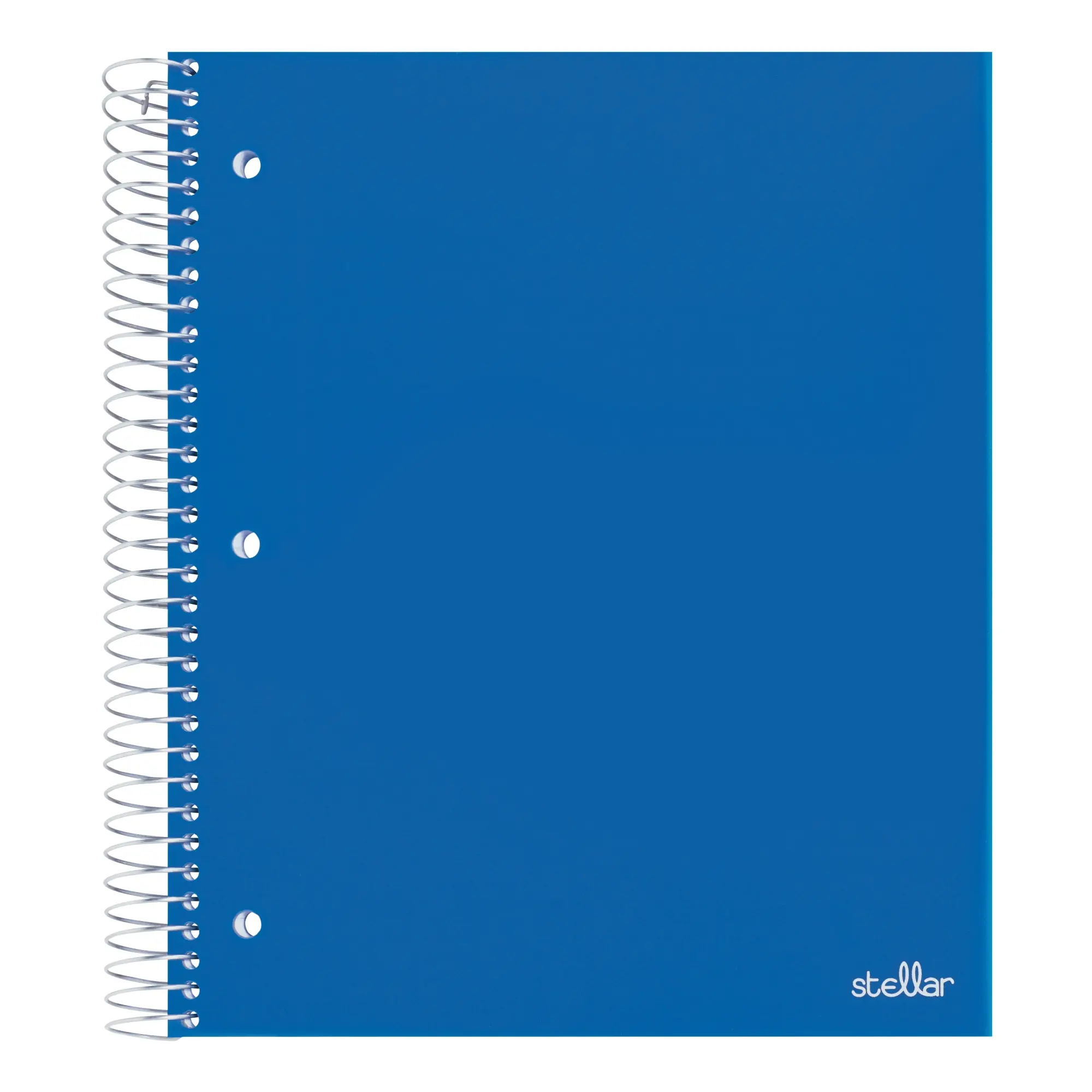Office Depot® Brand Stellar Poly Notebook, 8-1/2" x 10-1/2", 3 Subject, Wide Ruled, 150 Sheets, Blue