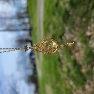 Available Crystals Natural Crystal Necklace Handmade Adjustable Chain Net Bag Pendant Necklace