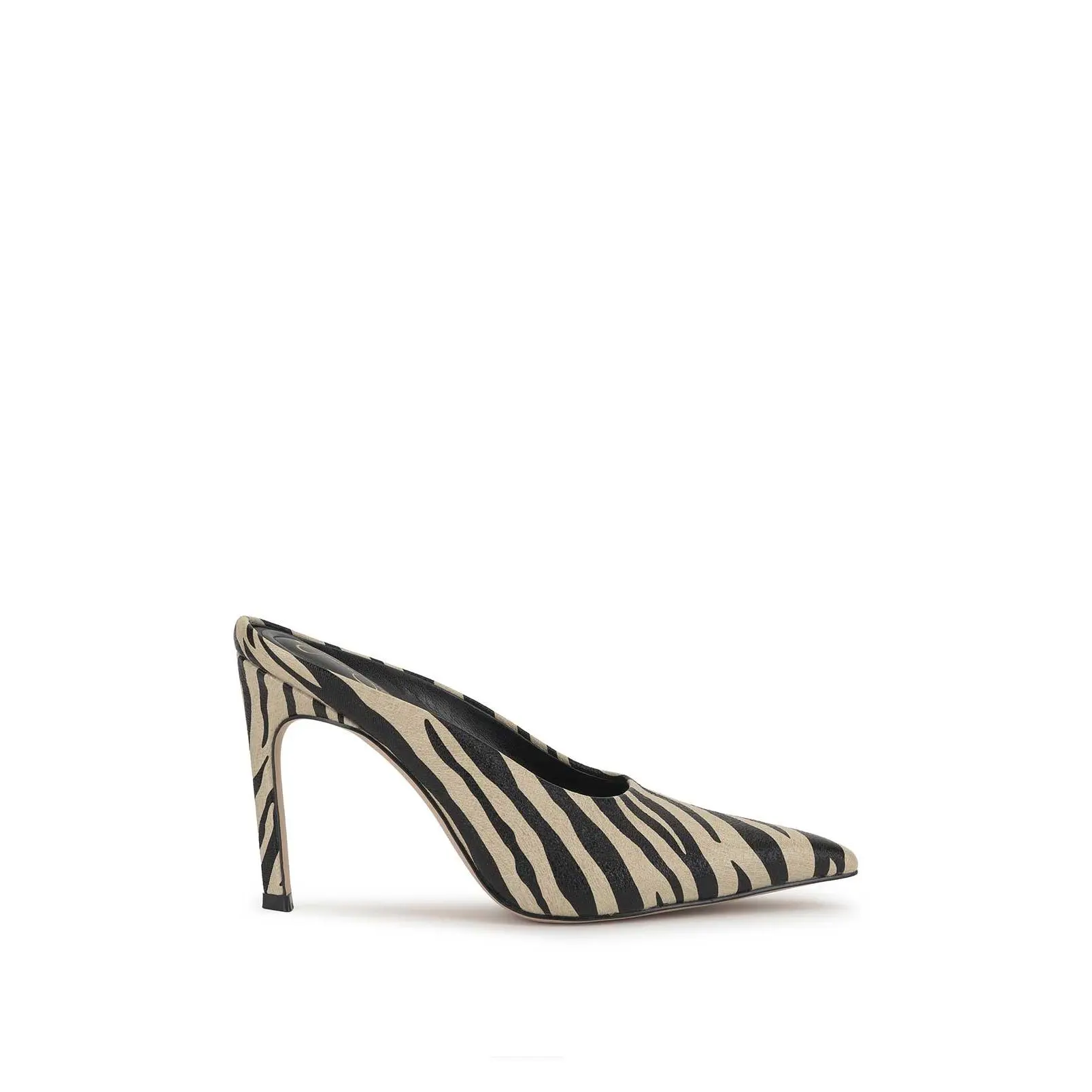 Wilix High Heel Mule in Brown Zebra