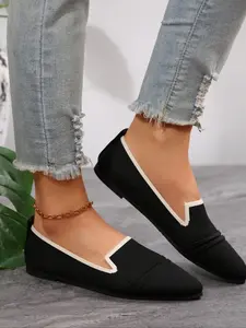 Women's Pointed Toe Flat Shoes Soft Rubber Sole Extra Wide Fit Casual Outdoor Spring & Fall Fashion Sizes 36-43