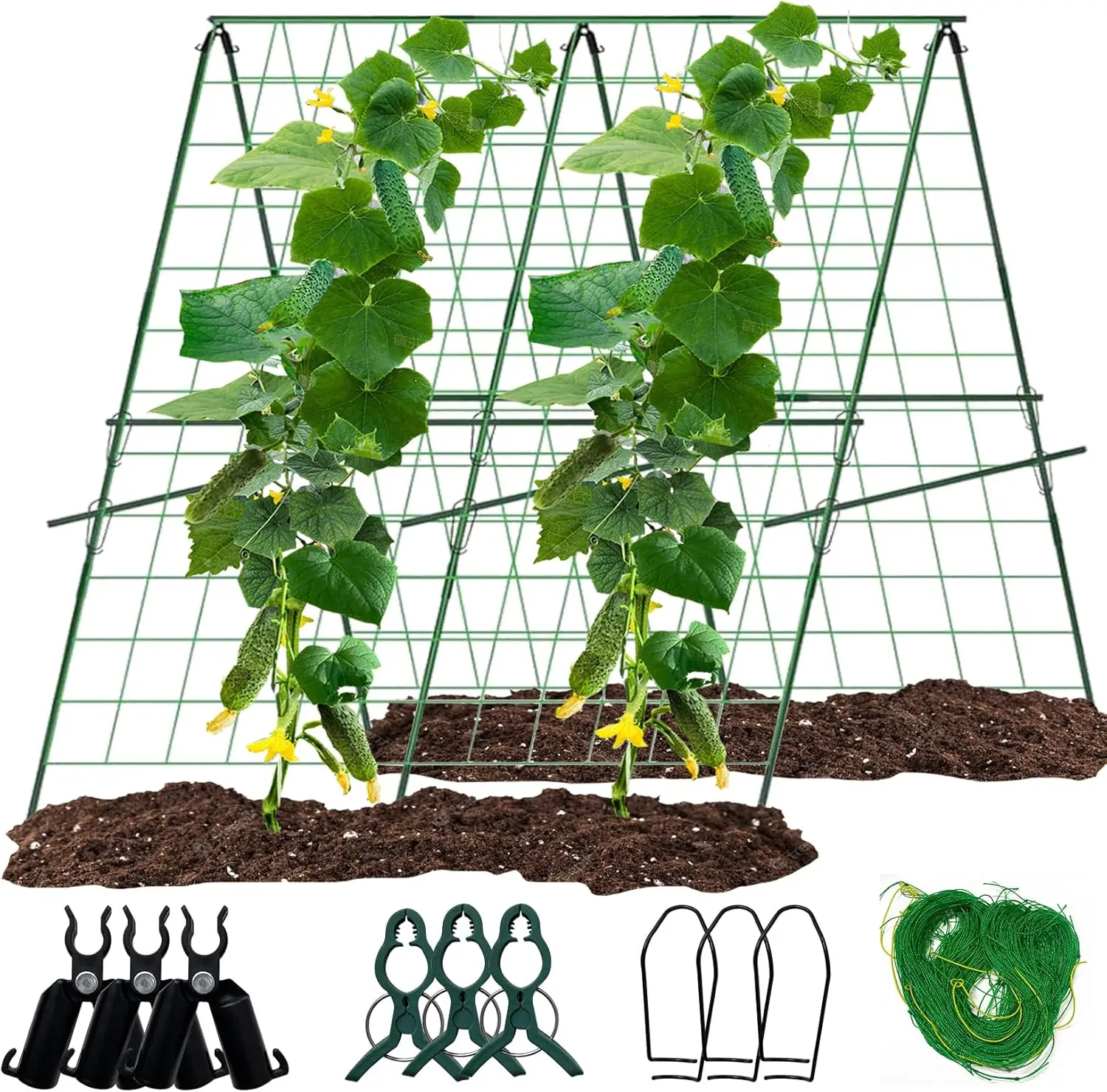 Cucumber Trellis for Raised Bed, 47" H*47" W Garden Trellis for Climbing Plants Outdoor