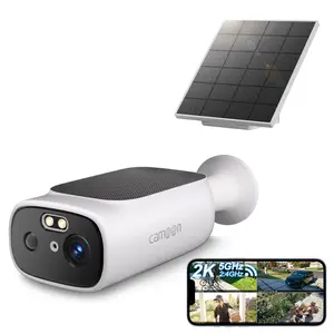 2K Solar Camera Outdoor Wireless-5/2.4Ghz WiFi Cameras for Home Security, AI Motion Detection, Color Night Vision, SD Card/Cloud Storage, Waterproof, Compatible with Alexa/Google Home