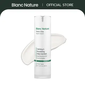 [Blanc Nature Official Shop] Snail Moisturizing Cream – Firming & Hydrating Face Cream for All Skin Types with Snail Mucin, Niacinamide & Centella Asiatica, Korean Skincare, 2.02 fl oz (60 ml)