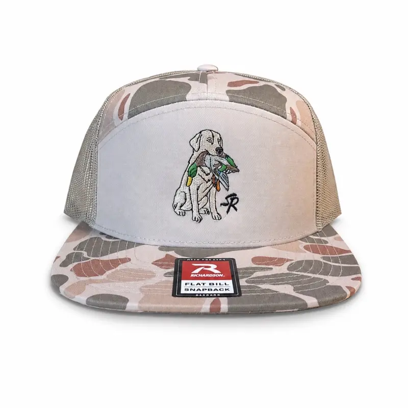 Lab With Mallard - 7 Panel Hat