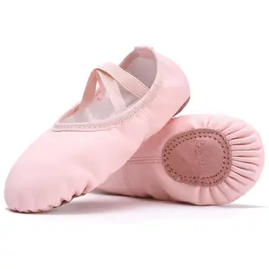 Ballet Shoes for Girls/Toddlers/Kids/Women, Leather Yoga Shoes/Ballet Slippers for Dancing