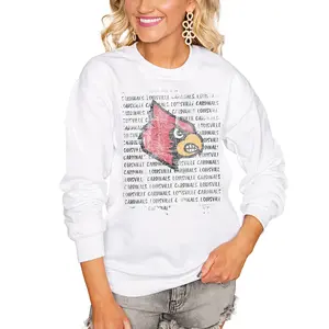 Ladies' Pullover Sweatshirt with Contrast Lettering