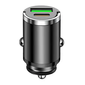 100W USB C Car Charger, Dual Port USB+Type C PD 3.0 Fast Car Charger Adapter, QC 4.0 PPS 100W Max, Aluminum Alloy Mini Car Phone Charger Compatible with iPhone Samsung Galaxy iPad MacBook Android Phone All USB‑C Devices Travel On‑the‑Go Power Supply