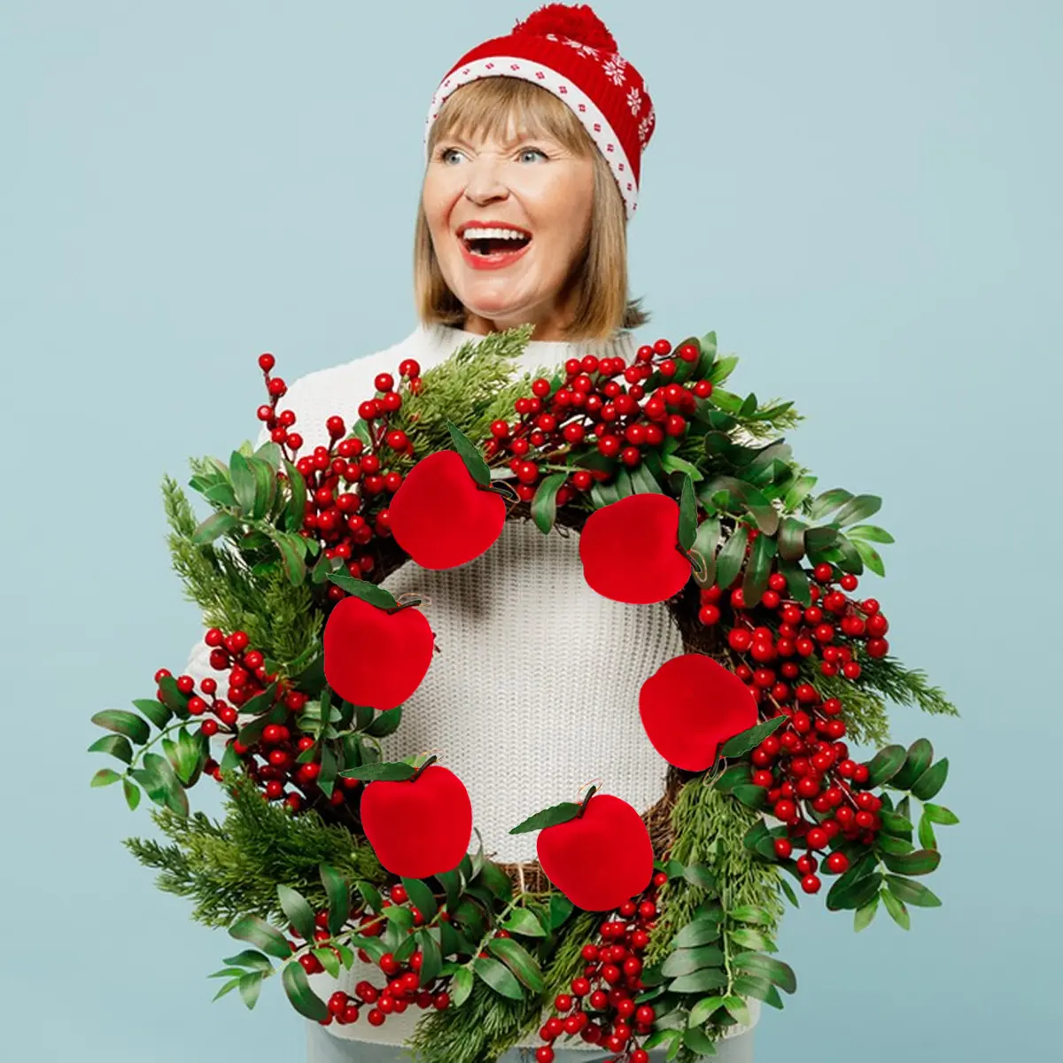 12 Christmas Apple Ornaments