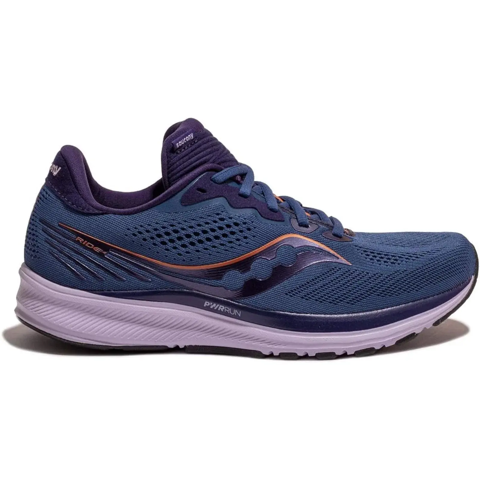 Saucony Ride 14 Running Shoe in Midnight/Copper | Women's
