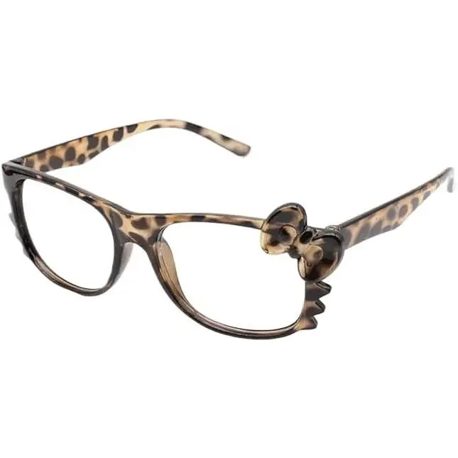Cheetah Print Kawaii Glasses Y2k Glass Emo Grunge Accessories Cosplay Anime Vintage Leopard Print Sunglasses