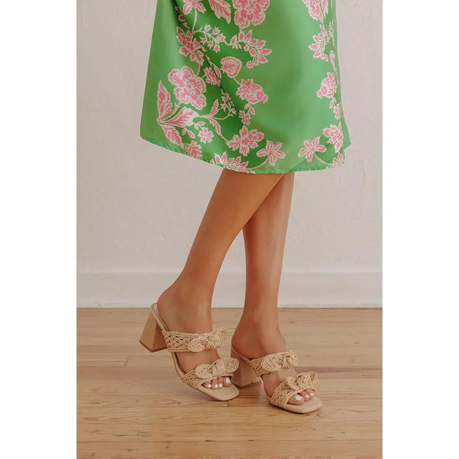 The Harmony Raffia Woven Heel
