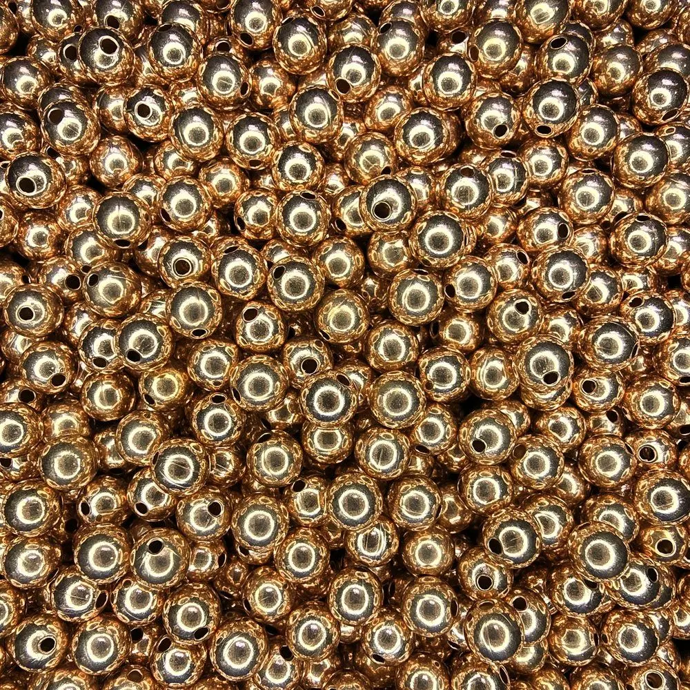 Earthy Vybz Seamed Copper Round Beads - Assorted Sizes Authentic Metal Spacer Beads for DIY Jewelry Making, Wire Wrapping, Bracelets, Necklaces Supplies, 100 bead bags