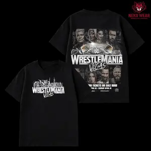 WrestleMania 42 Las Vegas WWE Wrestling T Shirt Hoodie 100% Cotton, Championship Event Graphic Tee, Main Event Fight Night Theme Shirt, Oversized Heavyweight Gym Pump Cover Streetwear, Unisex Wrestling Fan Gift