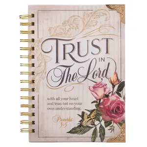 Christian Art Gifts Journal W/Scripture for Women Trust in the Lord Butterfly Proverbs 3:4 Bible Verse Burgundy 192 Ruled Pages, Large Hardcover Notebook, Wire Bound Christian Art Gifts