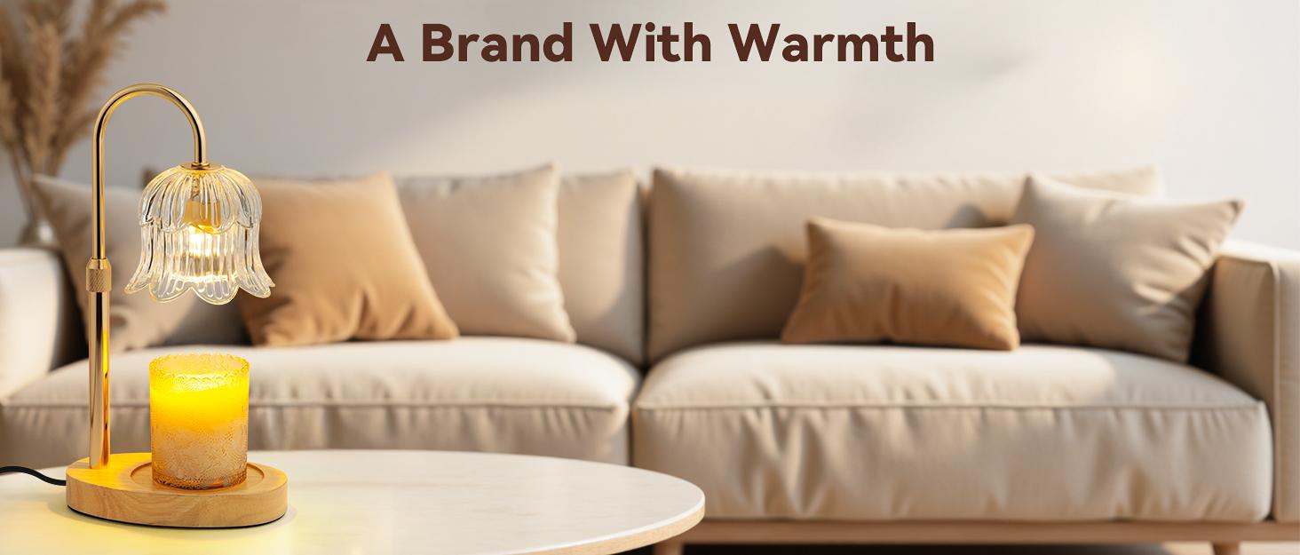 Candle Warmer Lamp with Timer Adjustable Height Brightness Scented Flameless Heating for Home Decor Living Room Bedroom Gray Safe Dimmable Function