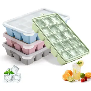 Trays with Lid, Set of 4, Easy Release Ice Molds,  and Stackable Ice Trays for Freezer for , ,  ,  (multicolour)