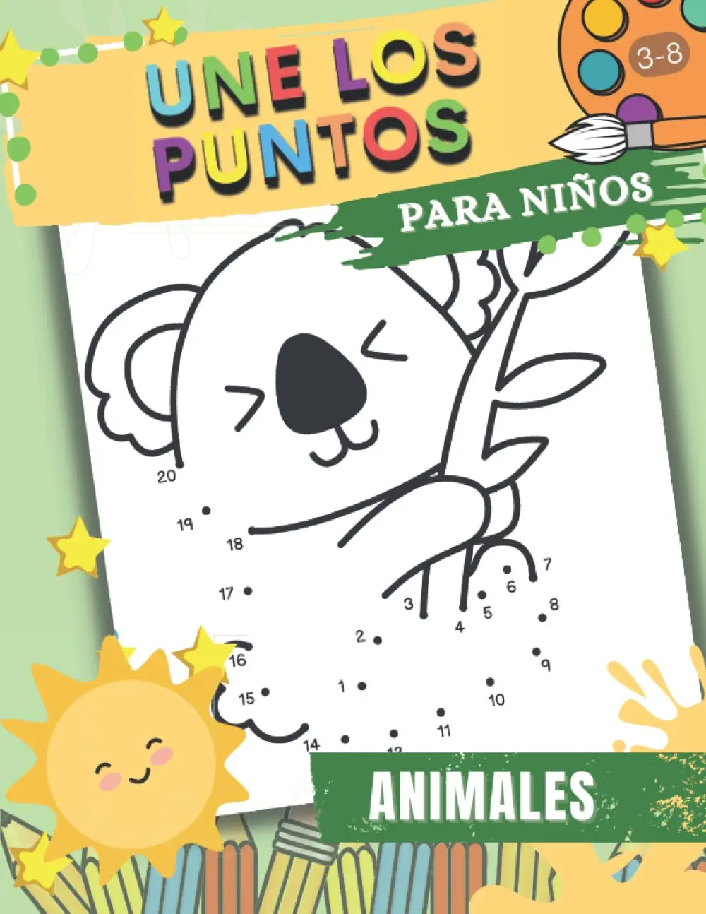 Une los puntos Animales: Libro de unir puntos niños y niñas de 3 a 8 años. Crea fantásticas ilustraciones de animales conectando
