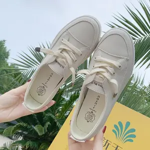 Women's White Slip-On Platform Sneakers |   Easy-Wear Casual Canvas Shoes - Minimalist All-Match Footwear