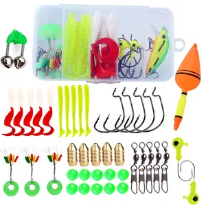 Sougayilang Ultimate Bait Combination Set - High-Performance Fishing Lures for Ocean and Freshwater, Includes Buzz Bait, Jig Lure, and Artificial Shrimp for Anglers