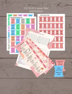 ICD-10-PCS Book Tabs Removable Dividers Tabs