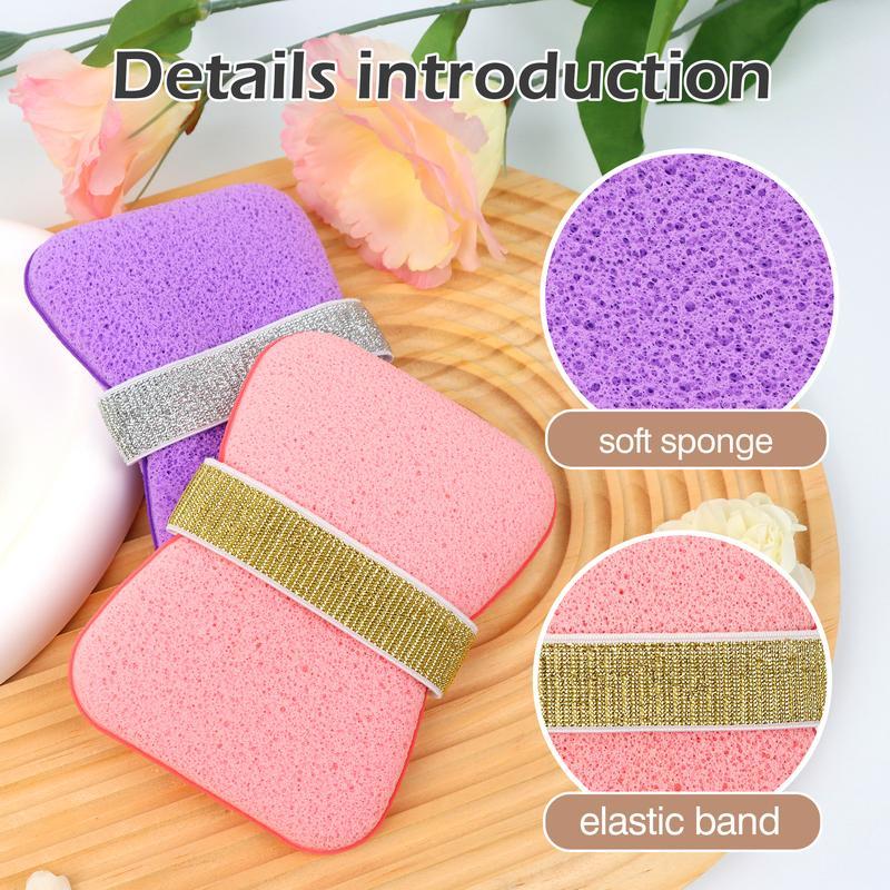 2pack Soap Bag Bath Sponge - Shower and Back Scrubber for Adults, Women’s Bathing Accessory, Foaming Cleaning Tool for Bathroom, Travel, Camping, Washing, Gentle and Skin Care