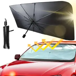 Foldable Car Sunshade, UV Coated Car Sunshade, Automotive Glass Sunshade, Portable Car Windshield Sunshade, Car Window Shades, Universal Car Exterior Accessories for Car & SUV, Durable Sun Shade, Sturdy Sun Shade