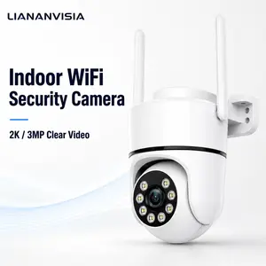 2K/3MP Indoor WiFi Security Camera for Home, Pan Tilt Pet Baby Monitor with AI Human Detection, Motion Alerts, Auto Tracking, Color & IR Night Vision, Two-Way Audio, 24/7 Recording, Local & Cloud Storage