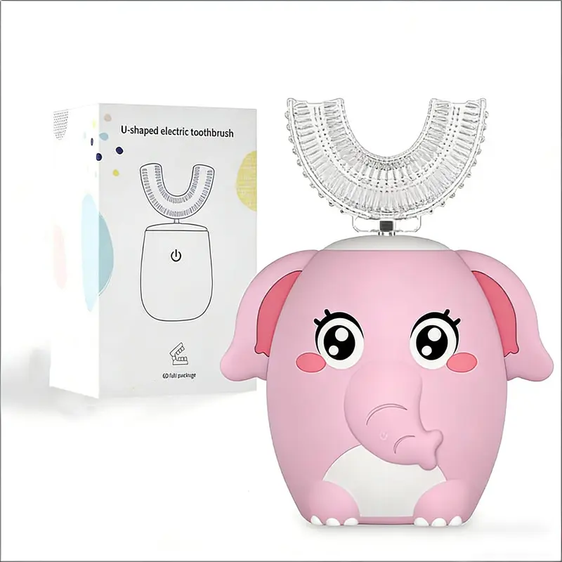 Kids Electric U Shaped Toothbrush Children Rechargeable Sonic Toothbrush Toddler baby toothbrushes Full Mouth 6 Cleaning Modes Oral hygiene
