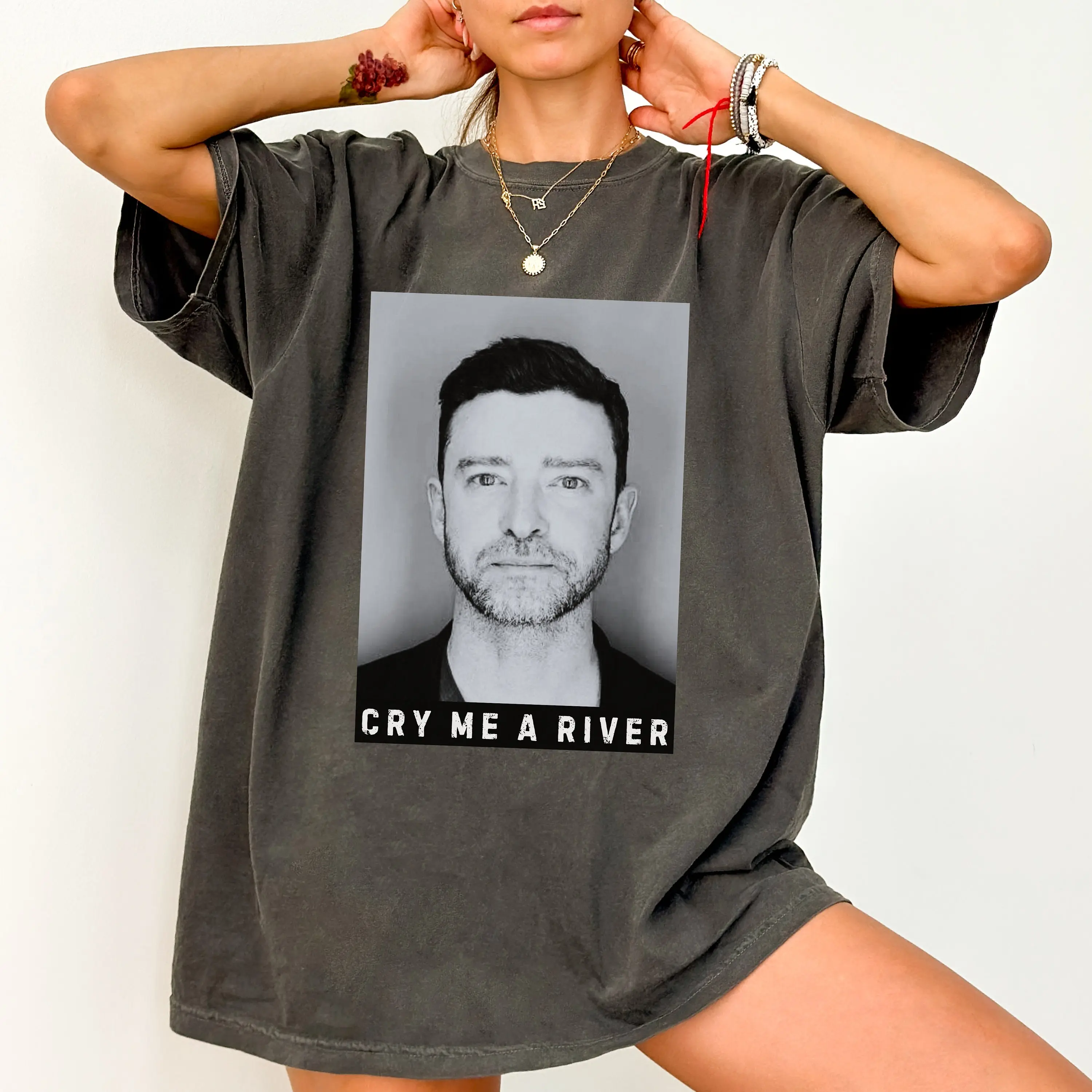 Justin Timberlake Shirt - Cry Me A River - JT - Justin Timberlake DUI - Free Justin - Team Britney 2406KHCL-03