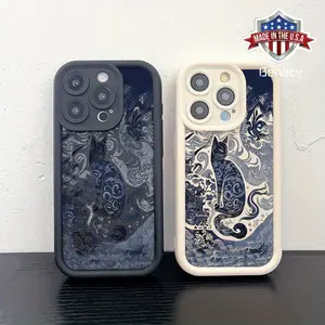 Totem Cat for iPhone 16, 15, 14, 13, 12, 11, Plus, Pro, Max, Xsmax. Perfect Birthday Gift for Friends TPU Fully Wrapped Camera Men's and Women's simple anti-drop protective TPU case