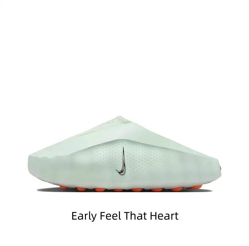Sweat-proof perforated slide footwear with ergonomic curved cushion insole, durable orange anti-slip outsole effectively eases foot soreness after long-hour standing at work and daily shopping trips.