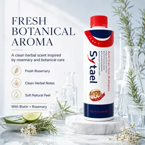 Sytel Anti Hair Loss Shampoo with Ginger, Ginseng, Saw Palmetto & Rosemary Leaf Oil, Natural Plant Extracts Scalp Cleanser, Reduces Hair Fall, Oil Control Dandruff Treatment for Thicker Fuller Hair, Unisex