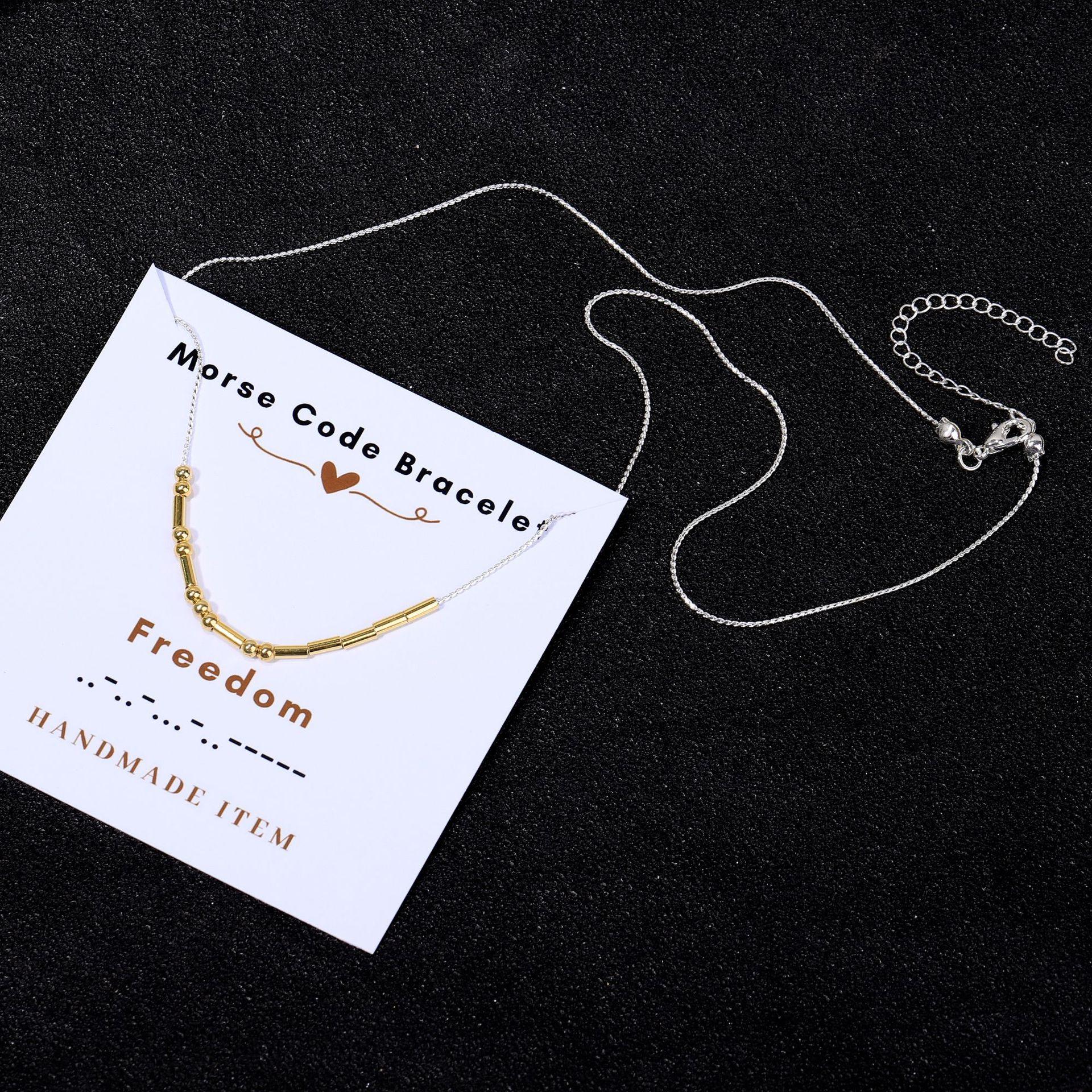 Morse code necklace alphanumeric couple personalized collarbone chain necklace