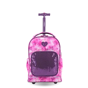Sparkle 15 Inch Kids Rolling Backpack / Carry On