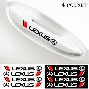 4-Piece Car Door Handle Decals, Tire Rearview Mirror Decorative Stickers, Personalized Body Decoration for Lexus Cars, Universal Auto Accessories, Automobile Decals